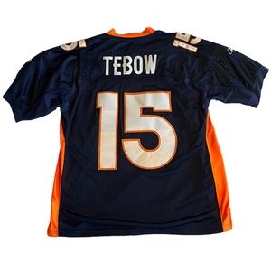 NFL Reebok Tim Tebow #15 Denver Broncos Authentic Jersey Mens Size 52